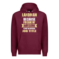 Burgundy landman because freakin' awesome isn't a job title Premium Hoodie - artisFamous