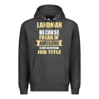 Charcoal Heather landman because freakin' awesome isn't a job title Premium Hoodie - artisFamous
