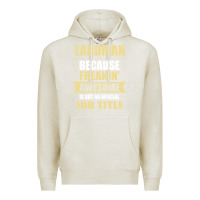 Oatmeal Heather landman because freakin' awesome isn't a job title Premium Hoodie - artisFamous