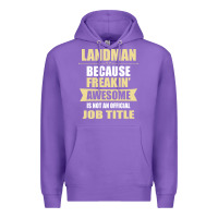 Purple landman because freakin' awesome isn't a job title Premium Hoodie - artisFamous