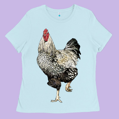 Wyandotte Rooster Ladies Tee Designed By Lillyallendesigns