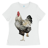 White wyandotte rooster Ladies Tee - LillyAllenDesigns