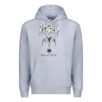 Heather Grey hell hammer Premium Hoodie - artisFamous