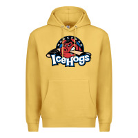 Antique Gold The Icehogs, Rockford Premium Hoodie - artisFamous