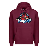 Burgundy The Icehogs, Rockford Premium Hoodie - artisFamous