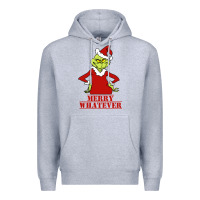 Heather Grey Merry Whatever Grinch Premium Hoodie - artisFamous