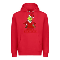 Red Merry Whatever Grinch Premium Hoodie - artisFamous