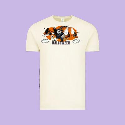 Hallowen Panda Vintage Tee Designed By Lillyallendesigns