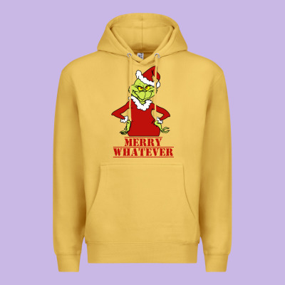Merry Whatever Grinch Premium Hoodie Designed By Artisfamous