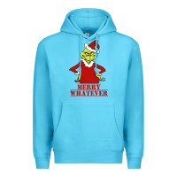 Ocean Blue Merry Whatever Grinch Premium Hoodie - artisFamous