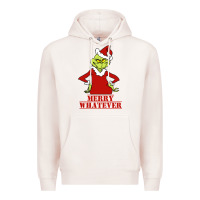 Pale Pink Merry Whatever Grinch Premium Hoodie - artisFamous
