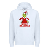 White Merry Whatever Grinch Premium Hoodie - artisFamous
