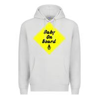 Dove Grey baby on board Premium Hoodie - artisFamous