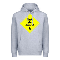 Heather Grey baby on board Premium Hoodie - artisFamous