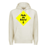 Oatmeal Heather baby on board Premium Hoodie - artisFamous