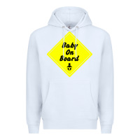 White baby on board Premium Hoodie - artisFamous