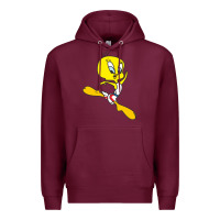 Burgundy tweety bird Premium Hoodie - artisFamous
