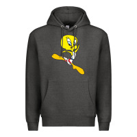 Charcoal Heather tweety bird Premium Hoodie - artisFamous