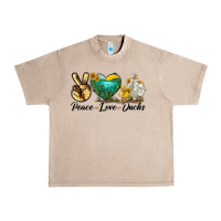 French Oak Peace Love Ducks Urban Heavy Tee - LillyAllenDesigns