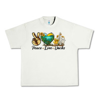 Pistachio Peace Love Ducks Urban Heavy Tee - LillyAllenDesigns