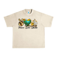 Sandshell Peace Love Ducks Urban Heavy Tee - LillyAllenDesigns