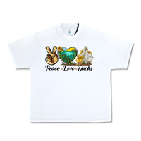 White Peace Love Ducks Urban Heavy Tee - LillyAllenDesigns