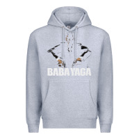 Heather Grey baba yaga Premium Hoodie - artisFamous