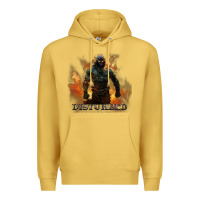 Antique Gold disturbed 8 Premium Hoodie - artisFamous