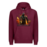 Burgundy disturbed 8 Premium Hoodie - artisFamous