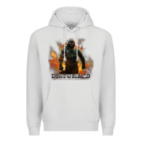 Dove Grey disturbed 8 Premium Hoodie - artisFamous