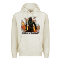 Oatmeal Heather disturbed 8 Premium Hoodie - artisFamous