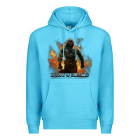 Ocean Blue disturbed 8 Premium Hoodie - artisFamous