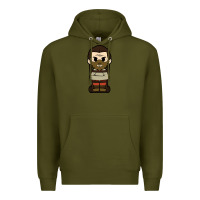 Army Green hannibal lecter chibi Premium Hoodie - artisFamous