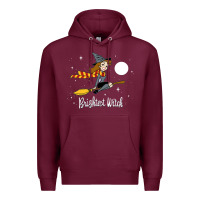 Burgundy brightest witch Premium Hoodie - artisFamous