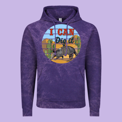 I Can Dig It Armadillo Vintage Hoodie Designed By Barkaloodesign