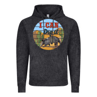 Vintage Black i can dig it armadillo Vintage Hoodie - BarkalooDesign