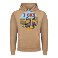 Vintage Coffee i can dig it armadillo Vintage Hoodie - BarkalooDesign