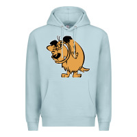 Blue Mist smile mumbly muttley dog Premium Hoodie - artisFamous
