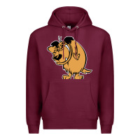 Burgundy smile mumbly muttley dog Premium Hoodie - artisFamous