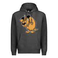 Charcoal Heather smile mumbly muttley dog Premium Hoodie - artisFamous