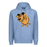 Colony Blue smile mumbly muttley dog Premium Hoodie - artisFamous