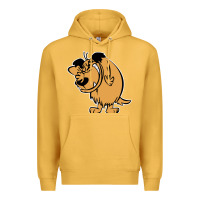 Mustard smile mumbly muttley dog Premium Hoodie - artisFamous