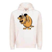 Pale Pink smile mumbly muttley dog Premium Hoodie - artisFamous