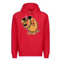Red smile mumbly muttley dog Premium Hoodie - artisFamous