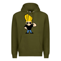 Army Green johnny bravo chibi Premium Hoodie - artisFamous