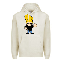 Oatmeal Heather johnny bravo chibi Premium Hoodie - artisFamous