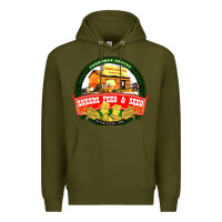 Army Green sneeds feed and seed Premium Hoodie - artisFamous
