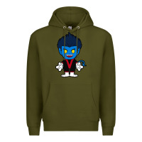 Army Green nightcrawler chibi Premium Hoodie - artisFamous