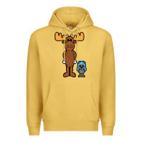 Antique Gold rocky and bullwinkle Premium Hoodie - artisFamous