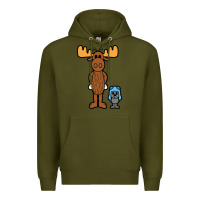 Army Green rocky and bullwinkle Premium Hoodie - artisFamous